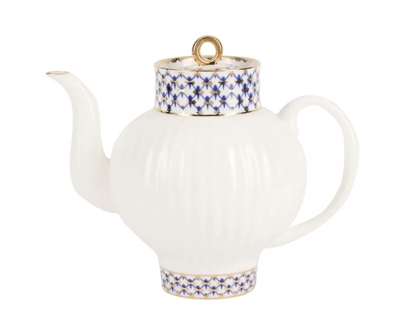 Чайный сервиз ИФЗ Кобальтовая сетка 20 предметов (Волна), Императорский фарфоровый завод 81.20893.00.1