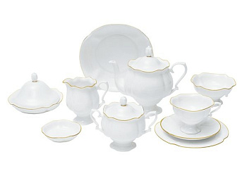 Сервиз чайный ИФЗ Золотая лента (Наташа) 30 предметов, Императорский фарфоровый завод (ЛФЗ) 81.14783.00.1