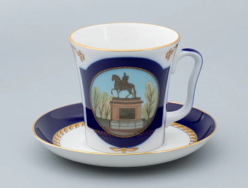 Бокал с Блюдцем Ленинградский, Прадеду правнук, 360 мл, Императорский фарфоровый завод 81.31478.00.1