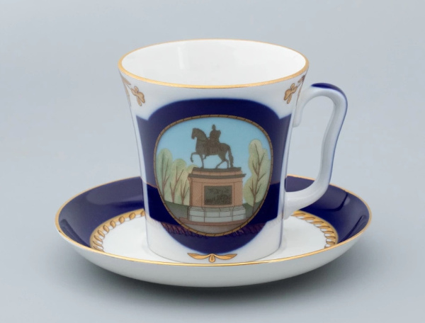 Бокал с Блюдцем Ленинградский, Прадеду правнук, 360 мл, Императорский фарфоровый завод 81.31478.00.1