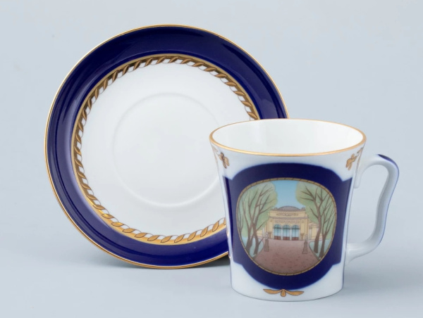 Бокал с Блюдцем Ленинградский, Летний сад Петра I, 360 мл, Императорский фарфоровый завод 81.31479.00.1