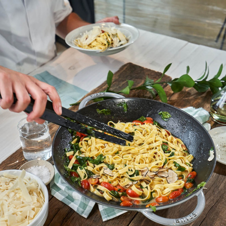 Вок со стеклянной крышкой, 37 см 5,7 л, Staub, черный (1313923)