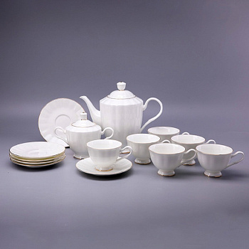 Сервиз чайный Золотая лента 14 предметов (Нега), Императорский фарфоровый завод 81.23019.00.1