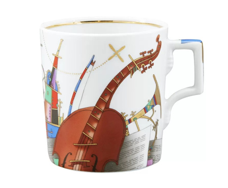 Сервиз чайный Музыкальные инструменты 14 предметов (Гербовая), Императорский фарфоровый завод (ИФЗ) 81.28041.00.1