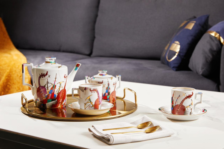 Сервиз чайный Музыкальные инструменты 14 предметов (Гербовая), Императорский фарфоровый завод (ИФЗ) 81.28041.00.1