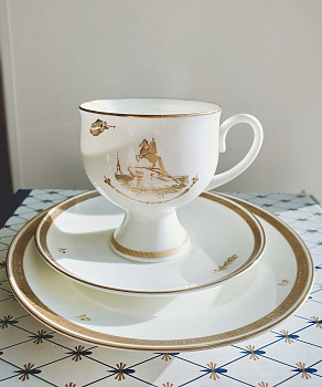 Комплект кофейный 3 предмета Северная столица (Классическая-2), Императорский фарфоровый завод (ЛФЗ)