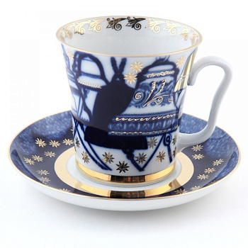 Бокал с Блюдцем Ленинградский, Колокола, 360 мл, Императорский фарфоровый завод (ЛФЗ) 81.15204.00.1