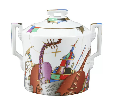 Сервиз чайный Музыкальные инструменты 14 предметов (Гербовая), Императорский фарфоровый завод (ИФЗ) 81.28041.00.1