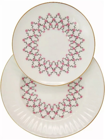 Комплект чайный 3 предмета Розовая сетка (Волна), Императорский фарфоровый завод (ЛФЗ) 81.14622.00.1