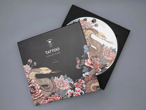 Тарелка декоративная 310 мм TATTOO Serpenta, форма Восточная, Императорский фарфоровый завод (ИФЗ) 81.32801.00.1