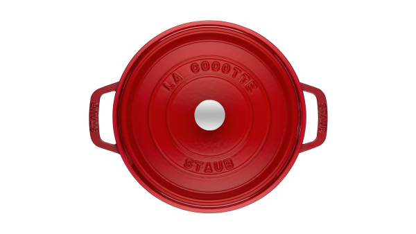 Кокот круглый 22 см 2,6 л, вишневый, Staub La Cocotte (1102206) Кокот круглый 22 см 2,6 л, вишневый, Staub La Cocotte (1102206)