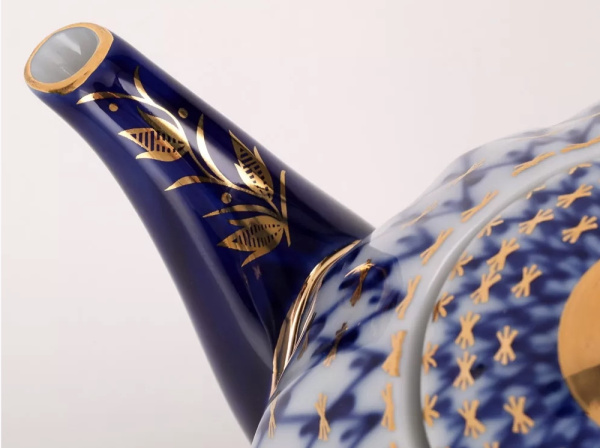 Кофейник 1200 мл Кобальтовая сетка (Тюльпан), Императорский фарфоровый завод (ИФЗ) 80.00233.00.1