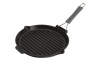 Сковорода для гриля круглая, с силиконовой ручкой, 27 см Staub, черная (1202023)