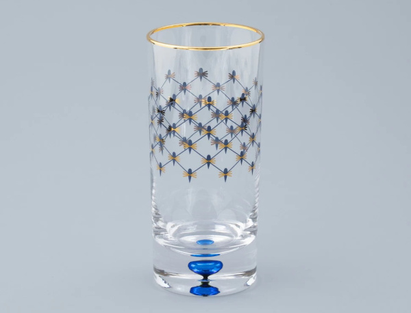 Набор (4 стакана для сока) 300 мл Кобальтовая сетка, Императорский фарфоровый завод (ИФЗ) 14.11004.07