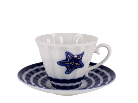 Сервиз чайный Морские звезды 14 предметов (Лучистая), Императорский фарфоровый завод (ИФЗ) 81.28139.00.1