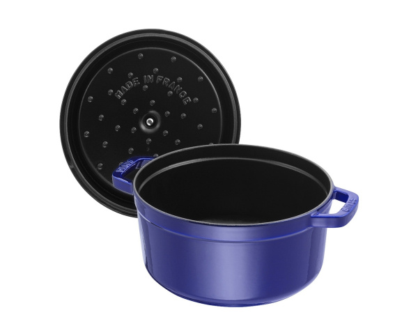 Кокот круглый 24 см 3,8 л, темно-синий, Staub La Cocotte (1102491) Кокот круглый 24 см 3,8 л, темно-синий, Staub La Cocotte (1102491)