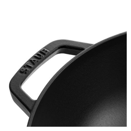 Вок со стеклянной крышкой, черный, 30 см 4,4 л, Staub (1312923)