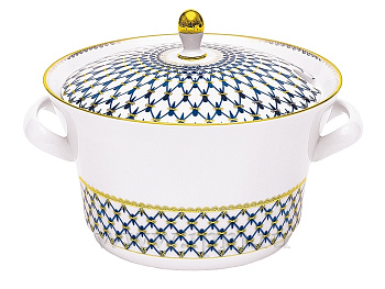 Супница Кобальтовая сетка 3350 мл, Императорский фарфоровый завод (ЛФЗ) 80.06948.00.1