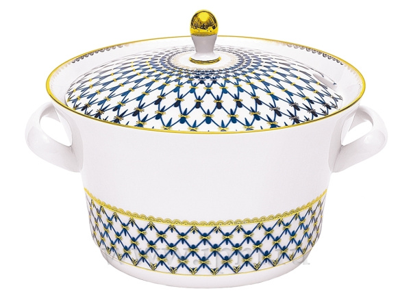 Супница Кобальтовая сетка 3350 мл, Императорский фарфоровый завод (ЛФЗ) 80.06948.00.1 Супница Кобальтовая сетка 3350 мл, Императорский фарфоровый завод (ЛФЗ) 80.06948.00.1