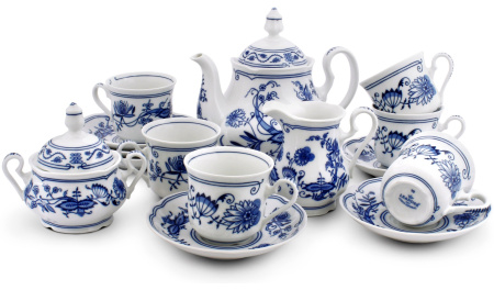 Чайный сервиз 6 персон 15 предметов, Гжель Мэри Энн 03160725-0055, Leander