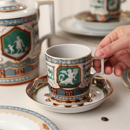 Сервиз чайный ИФЗ Античный (Гербовая) 14 предметов, Императорский фарфоровый завод (ЛФЗ) 81.24412.00.1