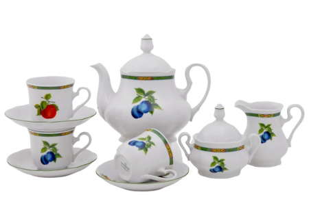 Чайный сервиз 6 персон 15 предметов, Мэри-Энн Фруктовый сад 03160725-080H, Leander