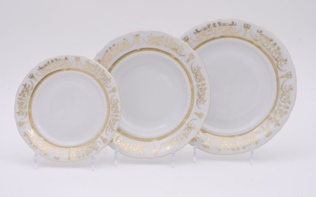 Набор тарелок на 6 персон 18 предметов, Соната 07160119-1373, Leander