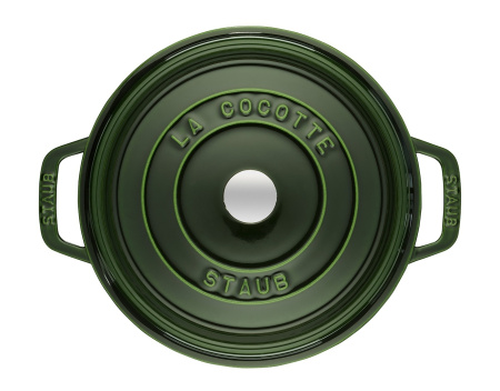 Кокот круглый 26 см 5,2 л, Staub, зеленый базилик (1102685)