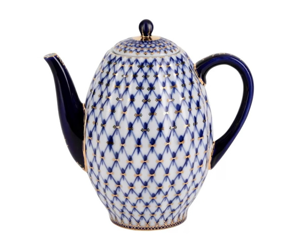 Кофейник 1200 мл Кобальтовая сетка (Тюльпан), Императорский фарфоровый завод (ИФЗ) 80.00233.00.1