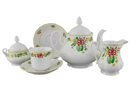 Чайный сервиз 6 персон 15 предметов Шишки, Мэри-Энн 03160725-2571, Leander