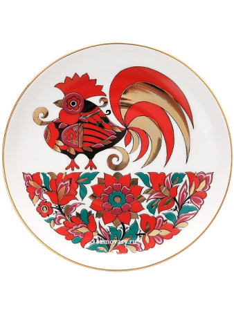 Бокал с Блюдцем Ленинградский, Красный петух, 360 мл, Императорский фарфоровый завод (ЛФЗ) 81.25772.00.1
