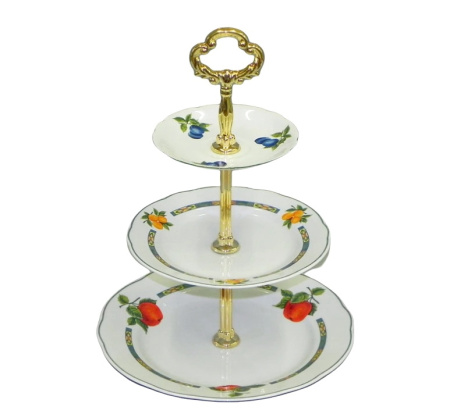 Этажерка 3-х уровневая, Мэри Энн Фруктовый сад 03196033-080H, Leander