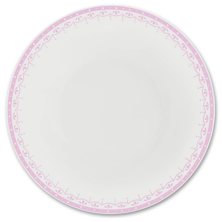 Набор тарелок на 4 персоны 12 предметов Хюгге Розовые узоры 71160120-327A, Leander