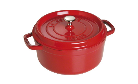 Кокот круглый 22 см 2,6 л, Staub, вишневый (1102206)