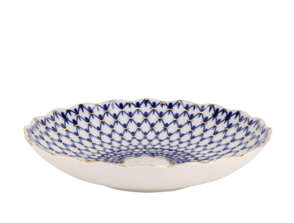 Сухарница 21,5 см Кобальтовая сетка (Тюльпан) Императорский фарфоровый завод (ИФЗ) 80.00236.00.1 Сухарница 21,5 см Кобальтовая сетка (Тюльпан) Императорский фарфоровый завод (ИФЗ) 80.00236.00.1