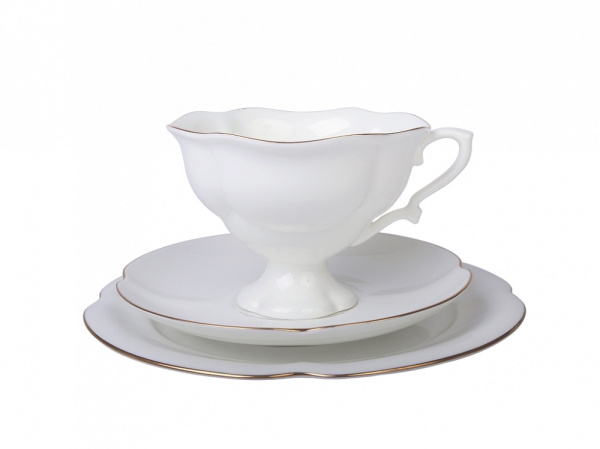 Сервиз чайный ИФЗ Золотая лента (Наташа) 20 предметов, Императорский фарфоровый завод, 81.20920.00.1