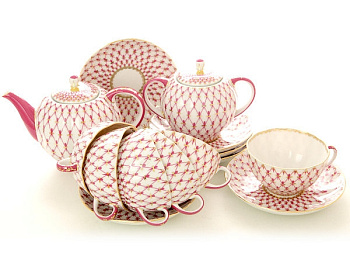 Сервиз чайный Сетка - Блюз 20 предметов (Тюльпан), Императорский фарфоровый завод (ЛФЗ) 81.24815.00.1