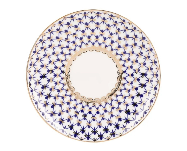 Чайный сервиз ИФЗ Кобальтовая сетка 20 предметов (Волна), Императорский фарфоровый завод 81.20893.00.1