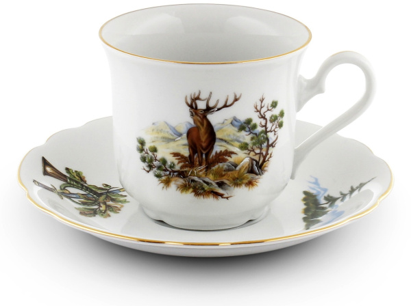 Чайный сервиз 6 персон 15 предметов, Охота Мэри-Энн 03160725-0363, Leander