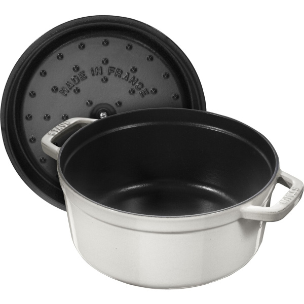 Кокот круглый 28 см, 6,7 л, белый трюфель, Staub La Cocotte (11028107) Кокот круглый 28 см, 6,7 л, белый трюфель, Staub La Cocotte (11028107)