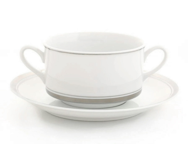 Набор чашек для супа 300 мл 6 предметов Изящная платина, Сабина 02160673-0011, Leander Набор чашек для супа 300 мл 6 предметов Изящная платина, Сабина 02160673-0011, Leander