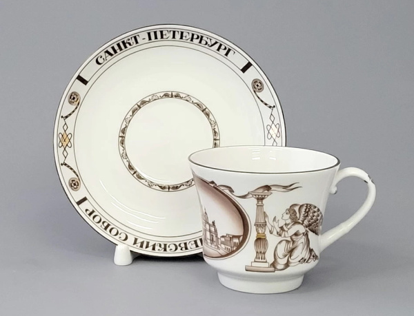Чашка с блюдцем чайная 220 мл, Исаакиевский собор (Банкетная), Императорский фарфоровый завод (ИФЗ) 81.14849.00.1