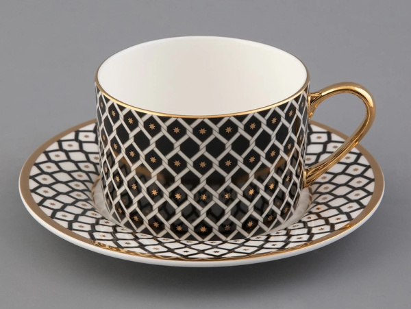 Сервиз чайный ИФЗ Неро (Идиллия) 10 предметов на 4 персоны, Императорский фарфоровый завод 81.32140.00.1