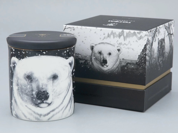 Подарочный набор Свеча ароматическая Тотем Медведь, аромат Черный перец, Императорский фарфоровый завод 81.31597.00.1