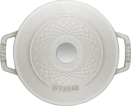 Кокот круглый STAUB 24 см, 4,25 л, белый трюфель (145224107)