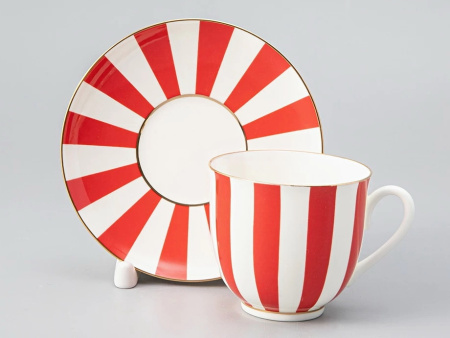 Набор кофейный чашки с блюдцами 180 мл, Да и Нет, 12 предметов (Ландыш) Императорский фарфоровый завод (ИФЗ)