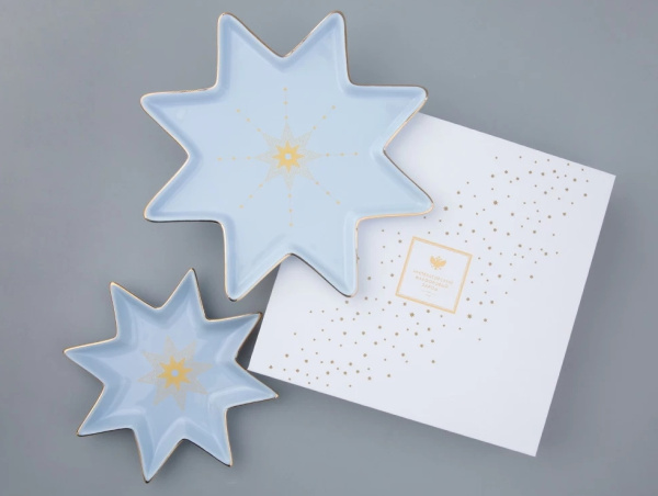 Подарочный набор ИФЗ Азур (Звезда) тарелки 2 предмета, Императорский фарфоровый завод 81.27759.00.1 Подарочный набор ИФЗ Азур (Звезда) тарелки 2 предмета, Императорский фарфоровый завод 81.27759.00.1