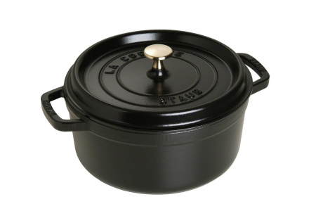 Кокот круглый, 30 см 8,35 л, Staub, черный (1103025)