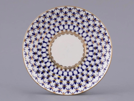 Чашка с блюдцем Кобальтовая сетка (Волна) 155 мл, Императорский фарфоровый завод (ИФЗ) 81.14575.00.1