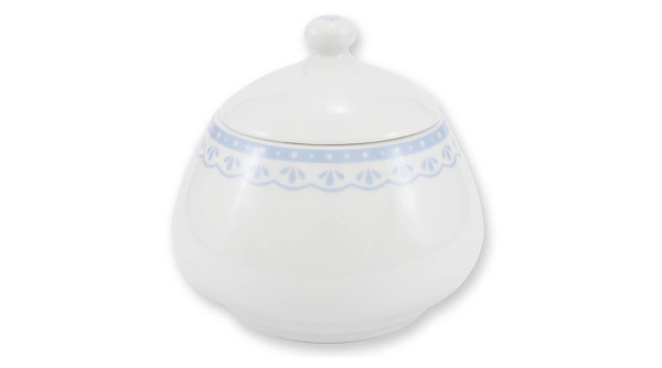 Чайный сервиз на 4 персоны 11 предметов Хюгге Голубые узоры 71160717-327B, Leander